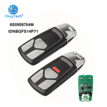 OkeyTech 3/4 Button 315/433mhz Keyless Entry Car Remote Key Smart Card for Audi A4 A5 Q7 TT 2016 2017-Up with Uncut HU66 Blade 2024 - buy cheap