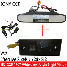 Auto video HD Parking Monitor, LED Night Vision SONY CCD Car Rear View Camera With 4.3'  foldable Car Mirror Monitor FOR  VW 2024 - buy cheap