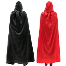 Halloween Christmas Party Adult Long Satin Cloak  Hooded Fancy Cape Vampire Role 2024 - buy cheap