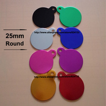 25mm round disc pet tag dog tag  pet id tag pendant,free shipping personalized hot gift tags 2024 - buy cheap