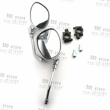 Universal 10mm 8mm Motorcycle Silver Chrome Aluminum Rearview Side Mirror for Honda Kawasaki Suzuki 2024 - buy cheap