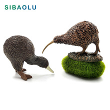 Estatueta de pássaros kiwi fofa, pequena, modelo de animal, bonsai, decoração para casa, miniatura, jardim de fadas, acessórios de decoração, figura de brinquedo 2024 - compre barato