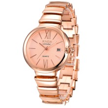 Famosa marca xinew relógios de moda original feminina pulseira de aço inoxidável calendário casual relógio de pulso de quartzo femmes montres modo 2024 - compre barato