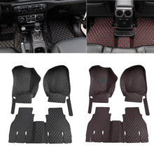 Hight quality leather car floor mats for 2018-2019 Jeep Wrangler JL Custom foot Pads automobile carpet cover 2024 - buy cheap