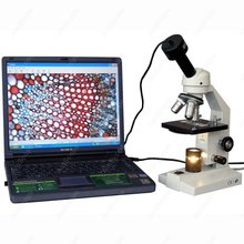 Microscopio compuesto para estudiantes, suministros de AmScope 40X-400X, microscopio compuesto para estudiantes + cámara Digital de 1.3MP 2024 - compra barato