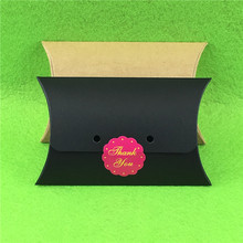 12 шт./лот картонные коробки для подушек из крафт-бумаги для сладкого шоколада мыло в упаковке подарочный контейнер для хранения с наклейками 2024 - купить недорого