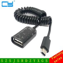 1 Uds Cable Mini USB 2,0 OTG cable elástico retráctil macho a hembra para Tablet PC/MP3/teléfono móvil/GPS Audio auxiliar para coche 2024 - compra barato