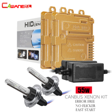Cawanerl 55W Canbus HID Xenon Light Kit No Error Ballast + AC Bulb Quick Start High Bright Car Headlight H1 H3 H7 H11 9005 9006 2024 - buy cheap