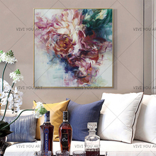 100% Handmade New Abstract Wild Purple Poppy Flower Oil Painting On Canvas Modern Flower Wall Pictures for living Room Decor 2024 - buy cheap