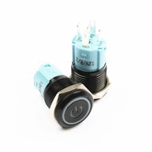 5V 6V 12V 24V 220V Metal push button switch power lamp 16mm reset Momentary start doorbell Computer Solder terminals 2024 - buy cheap