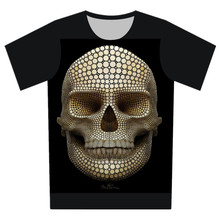 2018 Summer Boy Girl Black Color T Shirt 3D T-Shirt Print Skull Head Sea Shark Van Gogh Brand Design Children Tee Tops 95-155cm 2024 - buy cheap
