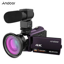 Andoer 4K 1080P 48MP WiFi Digital Video Camera Camcorder Recorder with 0.39X Wide Angle Macro Lens External Microphone camera 2024 - buy cheap