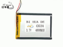 Bateria de polímero de lítio li-po, 436184 3.7v 4000mah, placa de proteção para vx787 vx530 vx540t vx585 2024 - compre barato