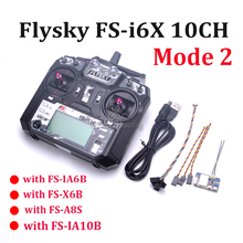 Transmissor e receptor para quadricóptero, 2.4ghz, flysky partes i6x 10ch rc, transmissor com i-bus e modo 2 2024 - compre barato