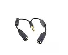 LBSC negro 3,5mm estéreo macho a doble 3,5mm hembra Audio auriculares Y Cable divisor con interruptor de volumen 2024 - compra barato