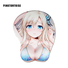 PINKTORTOISE pad mouse gamer Anime Lucy Heartfilia 3D Chest Silicone Wrist Rest Mouse Pad notebook PC playmat 2024 - buy cheap