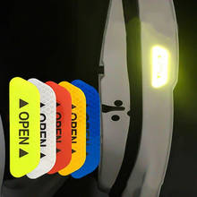 4Pcs/set OPEN Car Door Stickers Auto Warning Mark Reflective Strips Tail Rear Reflective Tape Driving Safety 2024 - buy cheap