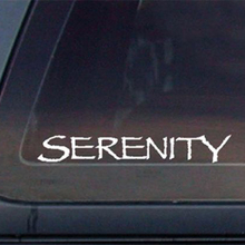 Fashion Personality Creative Vinyl Decor Decals Words Text Serenity Classic Window Car Sticker 2024 - buy cheap