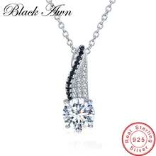 [BLACK AWN] Fine Genuine 100% 925 Sterling Silver Necklace for Women Female Necklaces Pendants Sterling Silver Jewelry P039 2024 - buy cheap