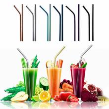 3Pcs/lots Reusable Drinking Straw High Quality 304 Stainless Steel Metal Straw And Cleaner Brush For Mugs 2024 - buy cheap