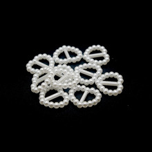 100pcs/lot 17*15mm White Heart Shape Scrapbook Simulated Pearl Beads Sewing Buttons DIY Material Findings BD0028 2024 - buy cheap