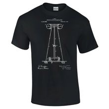 Nikola Tesla-Camiseta de electricidad para hombre, camisa con transmisor, regalo de electricista, nuevo estilo de verano, Hip Rock 2024 - compra barato