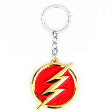 dongsheng Drop Shipping New Arrival DC Super Hero Superhero The Flash Shield Metal Keychain Pendant Key Chain Chaveiro Key Ring 2024 - buy cheap