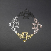 4 Colors New Trendy Origami Bee Pendants Insect Jewellery Bug Charm Pendants Without Chain 2024 - buy cheap