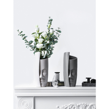 Vaso de cerâmica para arte facial, vaso de flores decorativo moderno, abstrato, para casas, armário e casa 2024 - compre barato