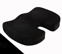 Almofada ortopédica de assento cóccix preta, apoio para lombar, espuma confortável, travesseiro para escritório 2024 - compre barato