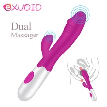 EXVOID 30 Frequency Rabbit Vibrator G Spot Massager Dildo Vibrators for Women Dual Vibration Silicone Adult Sex Toys for Woman 2024 - buy cheap
