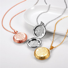 Newest hot sale interesting vintage openable locket pendant necklace women jewelry rose gold/yellow gold/steel color P3484G 2024 - buy cheap