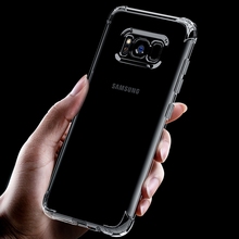 Мягкий ТПУ силиконовый прозрачный чехол для Samsung J5 J7 2017 Prime A6 A8 Plus 2018 Прозрачный чехол для Galaxy S7 Edge S8 S9 Plus Note 8 9 2024 - купить недорого
