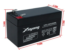 Free shipping 12V 1.2Ah 1.3ah lead acid battery rechargeable battery Security door solar 12 v battery back-up UPS backup power 2024 - купить недорого