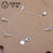 H218 Luxury Fashion Brand Water Drop New Design of Silver Plated Female Charm Cubic Zircon Crystal Pearl Jewelry Bead Bracelet 2024 - buy cheap