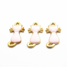 Pingente lagosta de metal dourado 20-gato pingente rosa-colar pulseira joia 2024 - compre barato