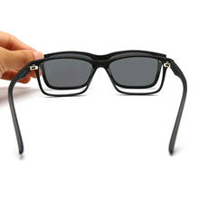 Солнцезащитные очки кадр магнитный зажим поляризованных солнцезащитных очков Для мужчин Для женщин 5 в 1 Магнитная клип на очки TR90 оптический рецепт очки 2024 - купить недорого