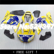 Fei-kit de carenado de motocicleta, para YZFR6 98 99 00 01 02 YZF R6 1998 2000 2002 YZF600, juego de ABS de carenados, color amarillo y azul 2024 - compra barato