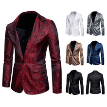 New Arrival Man Print Blazer Suit Men Slim Fit Fashion Leisure Business Luxury Male Blazer Jacket Mens Blazers 2019 2024 - buy cheap