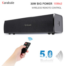 Big Power 30W Home Theater HIFI Bluetooth Speaker Soundbar Heavy Bass Wireless Remote Control Desktop Car Speaker Handfree MIC 2024 - buy cheap