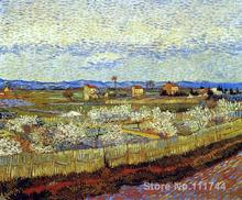 Vincent Van Gogh paintings of Peach Trees in Blossom impressionism art High quality Hand painted 2024 - buy cheap