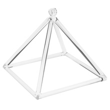 Pirámide de Canto de cristal de cuarzo transparente de 7 pulgadas, pirámide de Canto de nota D para meditación, instrumentos de percusión de la paz del corazón 2024 - compra barato