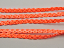 Cuerda de polipiel trenzada plana de color rosa salmón de 32,8 pies, cuerda de joyería plana tejida de 5x1mm 2024 - compra barato