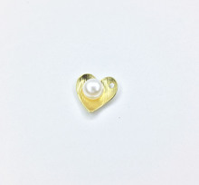 Eruifa colar de pingente, pingente de coração de pérola, 10 peças, 12mm, joia brinco diy artesanal dourado chumbo/níquel livre 2024 - compre barato