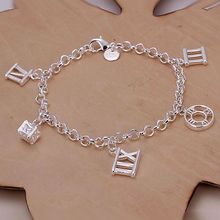 Wholesale High Quality Jewelry Bridal 925 Sterling Silver Fashion For Women Best Gift SMTH184 Fashion Rome Pendant Bracelet 2024 - buy cheap