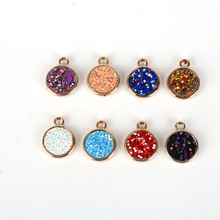 6pcs/lot Mix Colors Gold Color Round Floating Charms Pendant For Jewelry Making DIY Earrings Findings 2024 - buy cheap