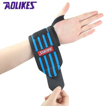 AOLIKES 1 Pair Wrist Strap Support bandages for powerlifting Fitness Sport Wrist bands webbing gym 3 Colors Training Necessary 2024 - buy cheap