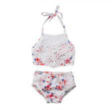 New Fashion Infant Baby Girl Swimwear Lace Floral Swimwear Bathing Suit Swimsuit Beachwear Clothes US 2024 - buy cheap