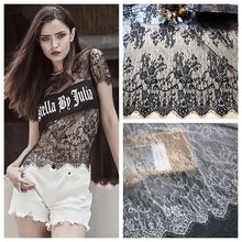 GLace 3M/Lot  Embroidery Flower High Quality French Eyelash Lace Fabric  Tulle Material Handmade DIY Cloth Accessory TX726 2024 - buy cheap