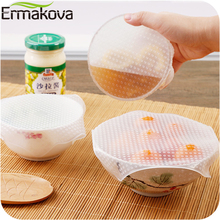 ERMAKOVA Silicone Stretch Lid Cover for Bowl Grip Food Saver Food Fresh Keeping Film Sealer Wrap Microwave Oven Heating Cover 2024 - buy cheap